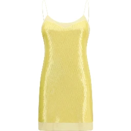 Bicolor Acetate Cocktail Dress