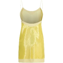Bicolor Acetate Cocktail Dress