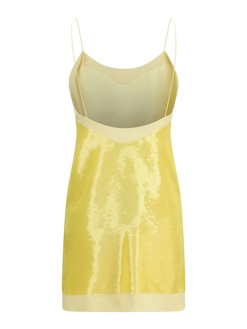 Bicolor Acetate Cocktail Dress