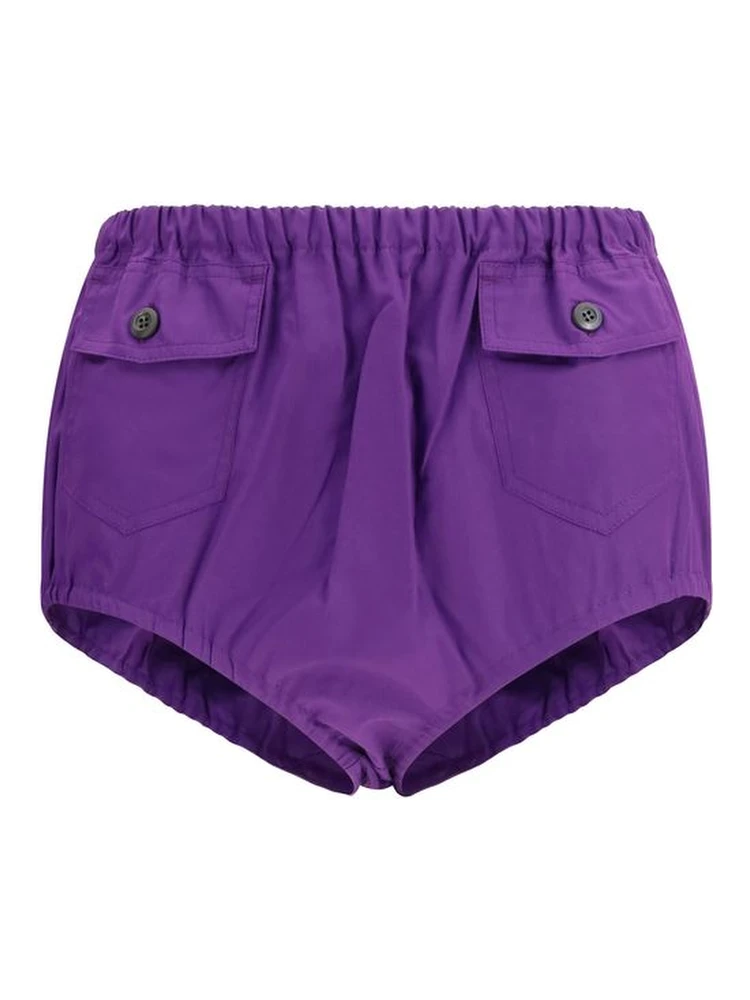 Black Cotton Short And Mini Shorts