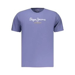Blu Cotton Men T-Shirt