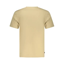 Beige Cotton Men T-Shirt