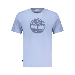 Blue Cotton Men's T-Shirt