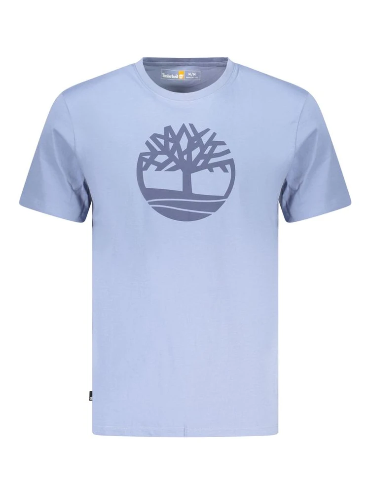 Blue Cotton Men's T-Shirt