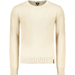 Beige Cotton Men Sweater