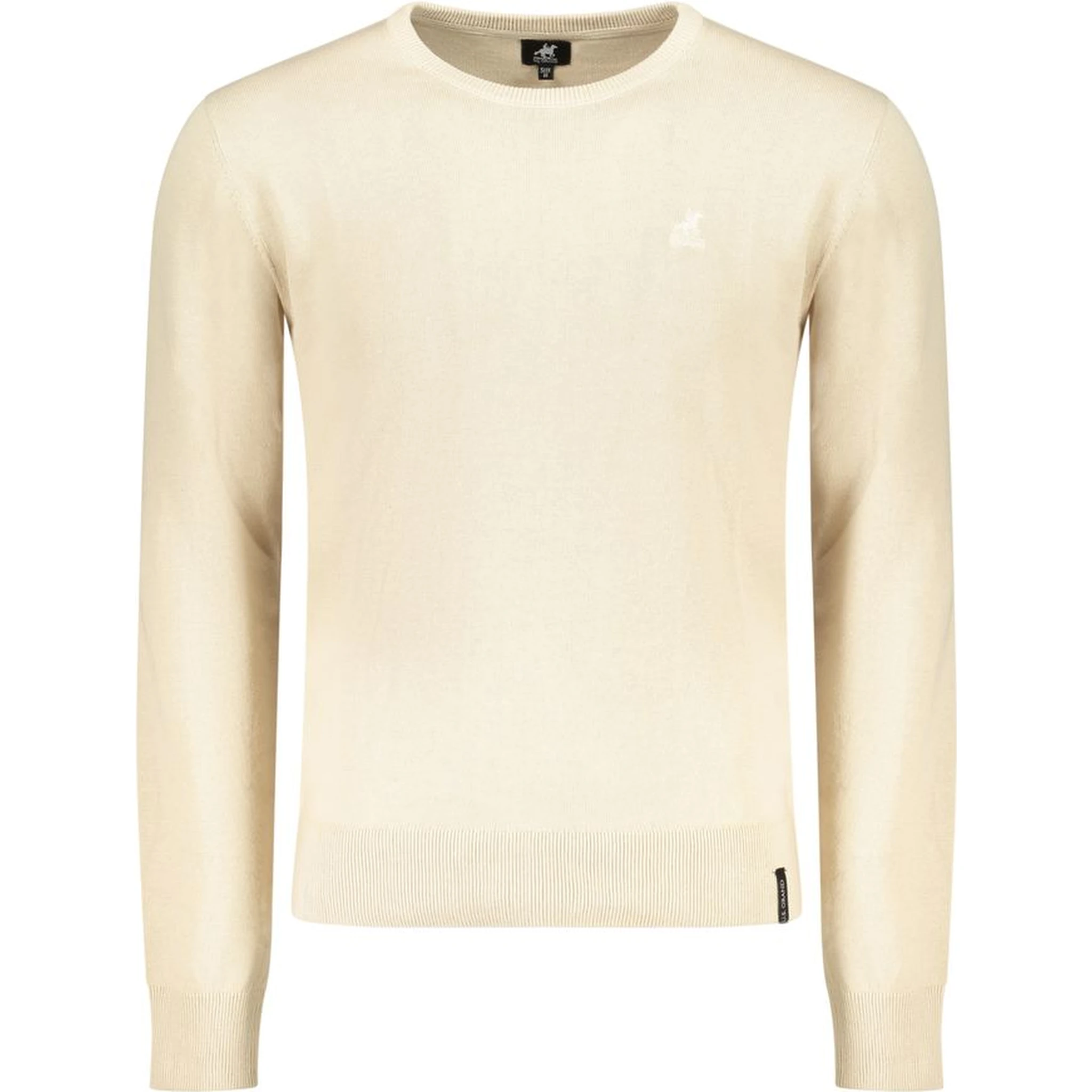 Beige Cotton Men Sweater
