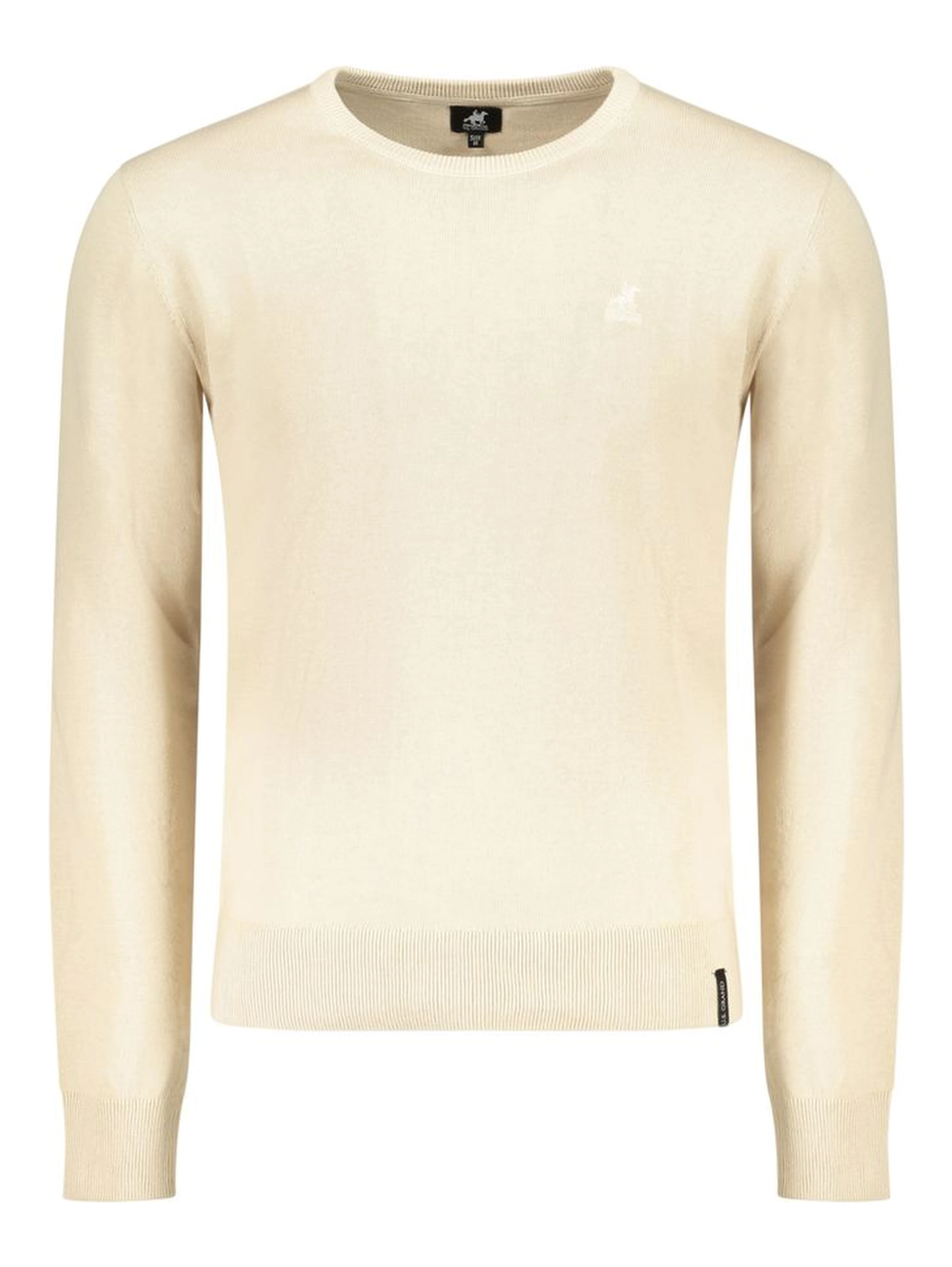 Beige Cotton Men Sweater