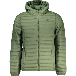 Verde Poliestere Mens Jacket
