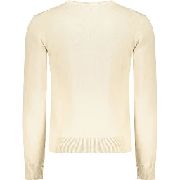 Beige Cotton Men Sweater