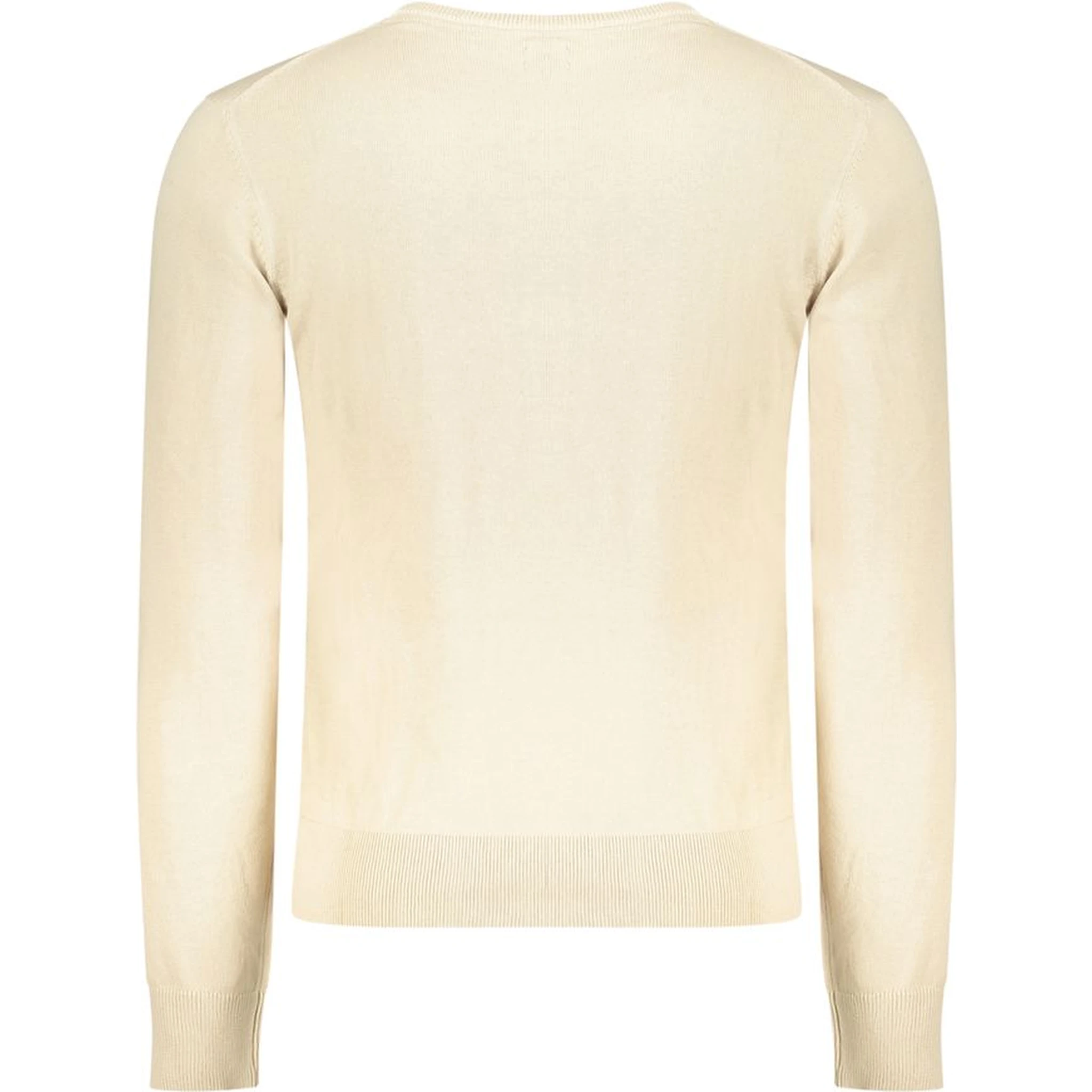 Beige Cotton Men Sweater