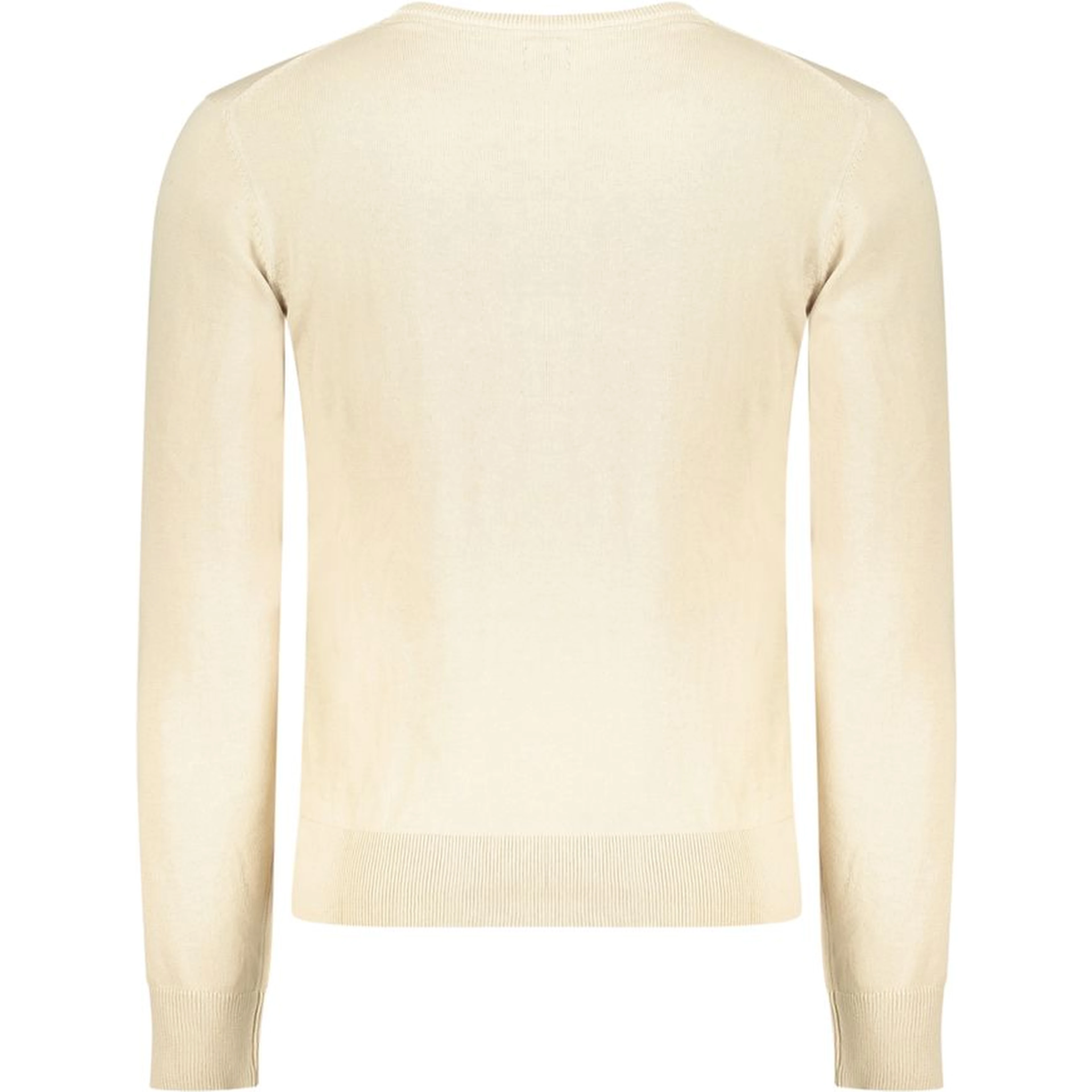 Beige Cotton Men Sweater