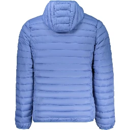 Blue Polyester Men's Jacket