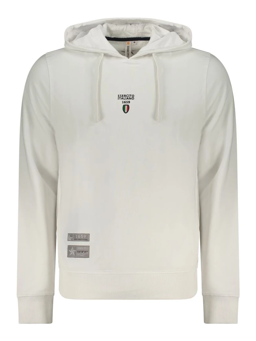 White Cotton Men Sweatshirt