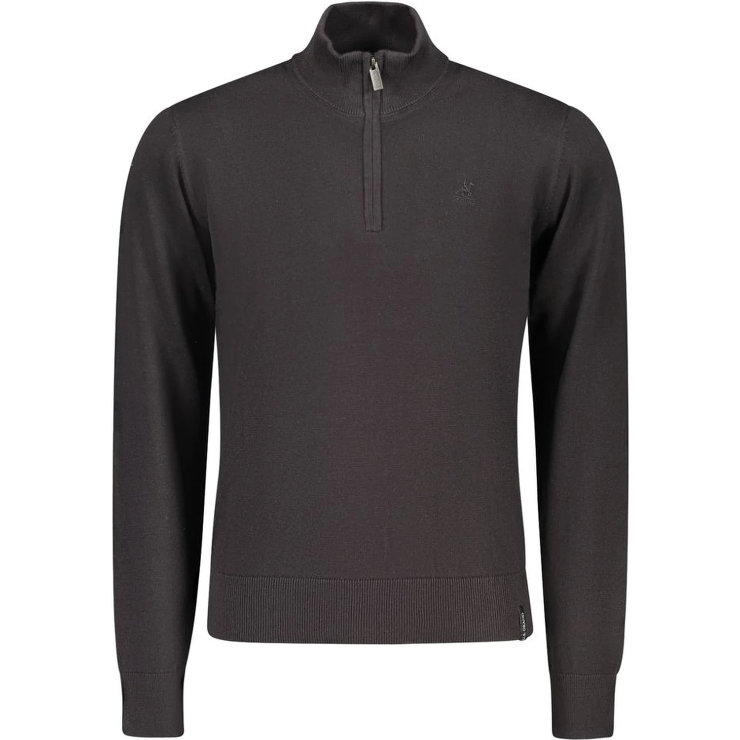 Black Cotton Men's Sweater