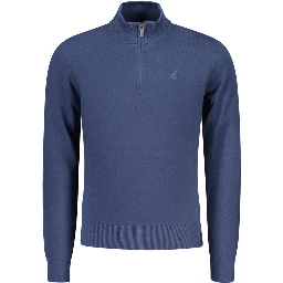 Blue Cotton Men's Sweater