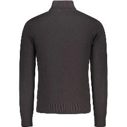 Black Cotton Men's Sweater