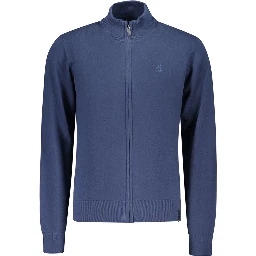 Blue Cotton Men's Sweater
