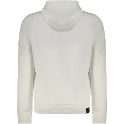 White Cotton Men Sweatshirt