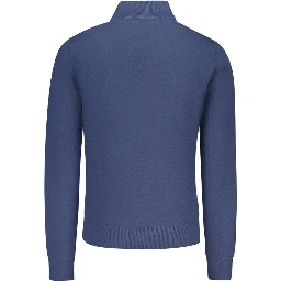 Blue Cotton Men's Sweater
