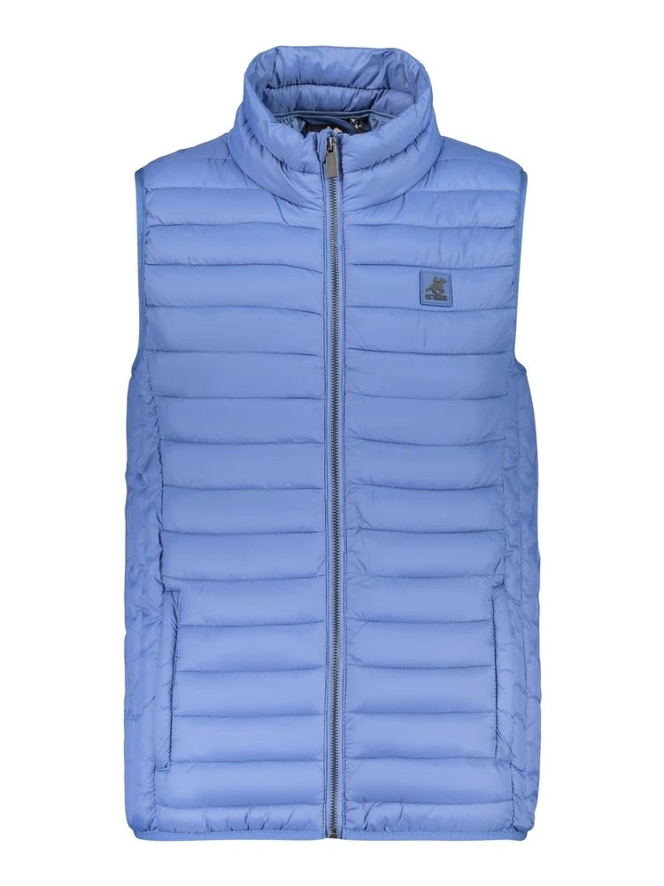 Blu Poliestere Mens Vest