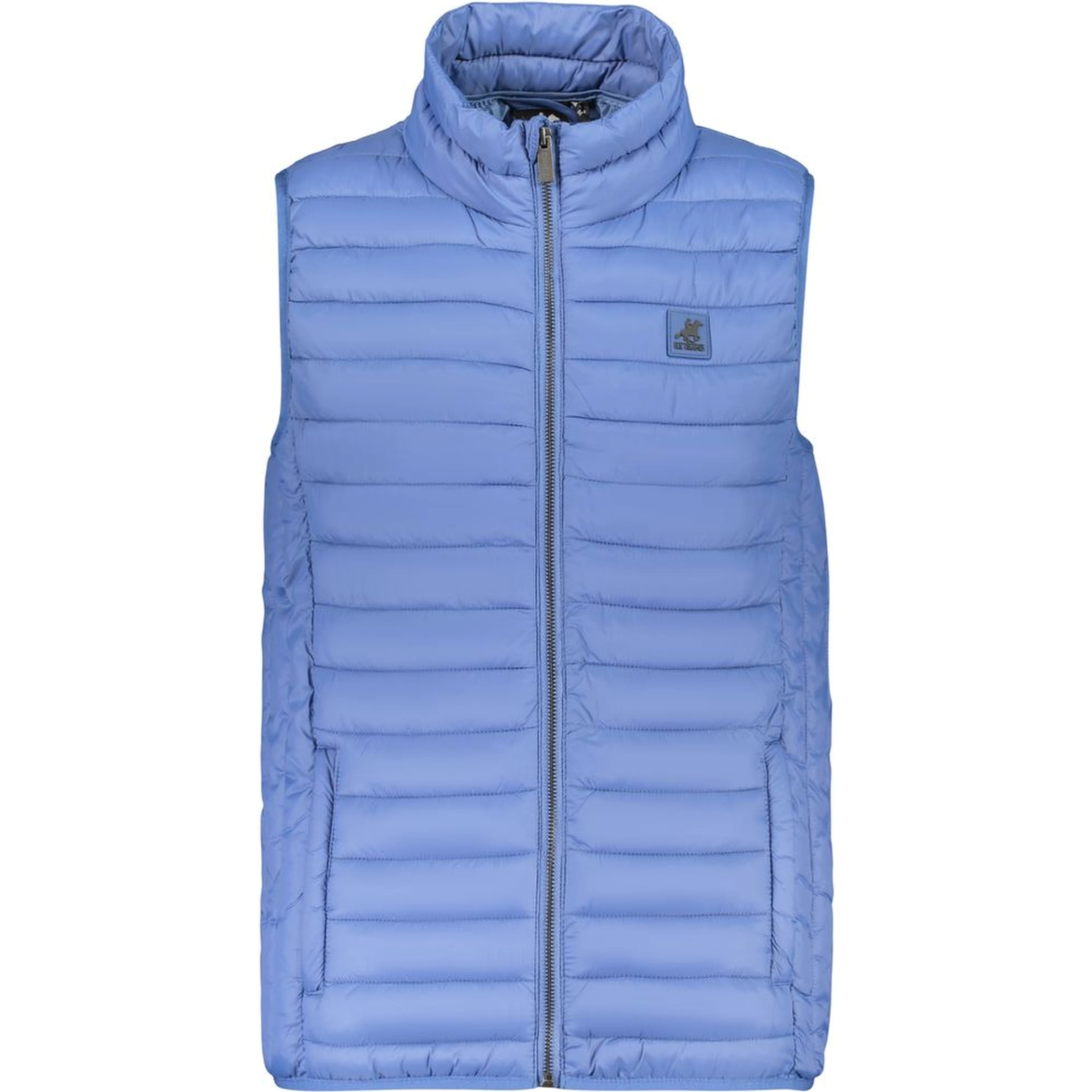 Blu Poliestere Mens Vest