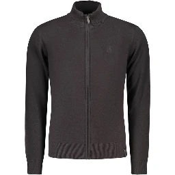 Black Cotton Men's Sweater