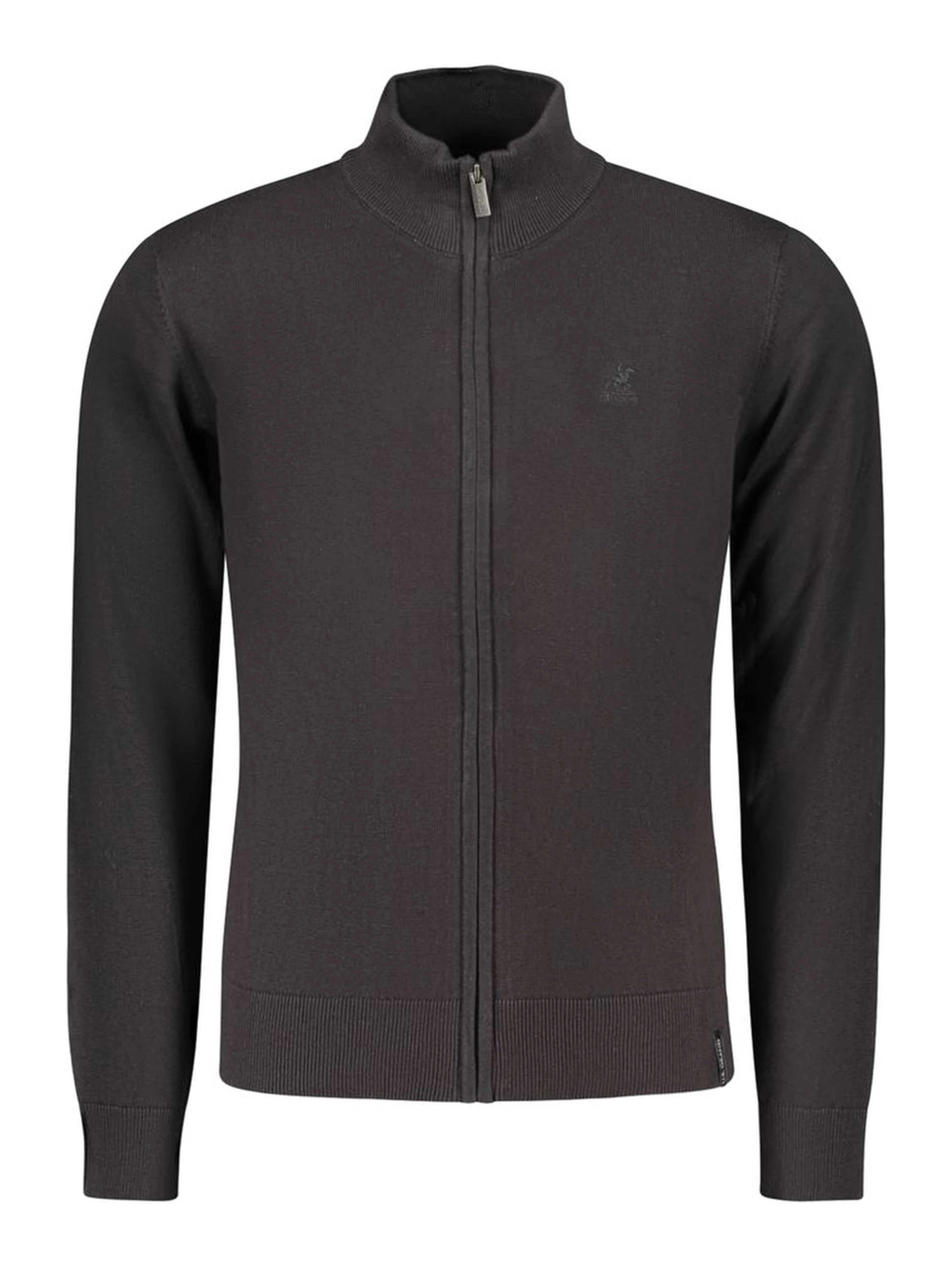 Black Cotton Men's Sweater