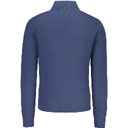 Blue Cotton Men's Sweater