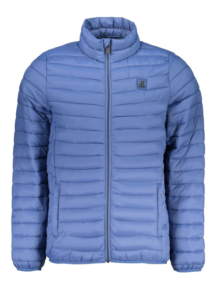 Blu Poliestere Mens Jacket