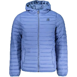 Blu Polyester Men's Jacket