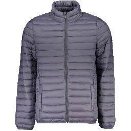 Blu Polyester Men Jacket