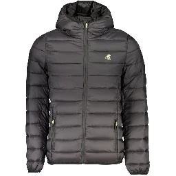 Black Polyester Men's Jacket