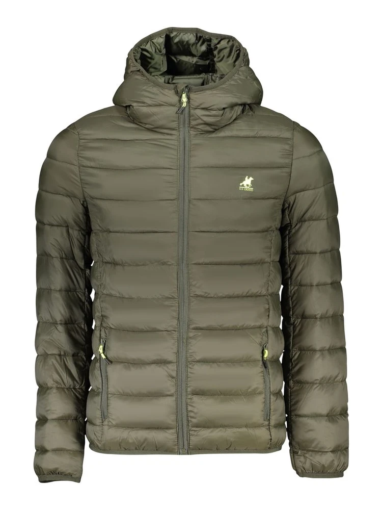 Verde Poliestere Uomo Giacca
