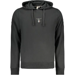 Black Cotton Mens Sweatshirt