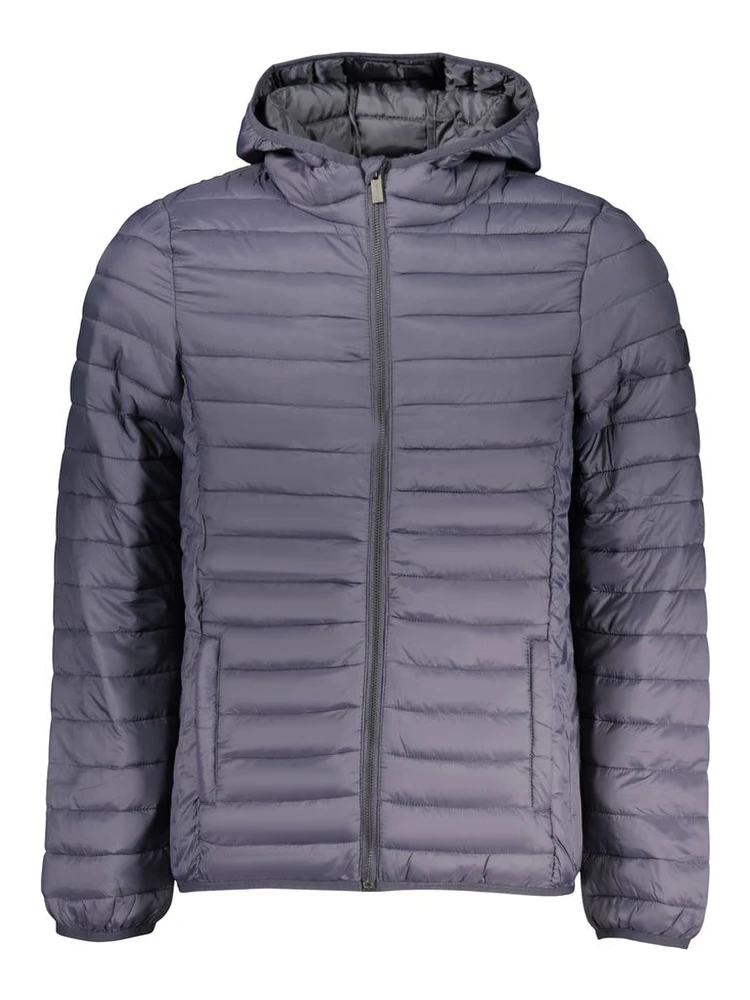Blu Polyester Men Jacket
