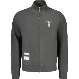 Black Cotton Men Sweatshirt