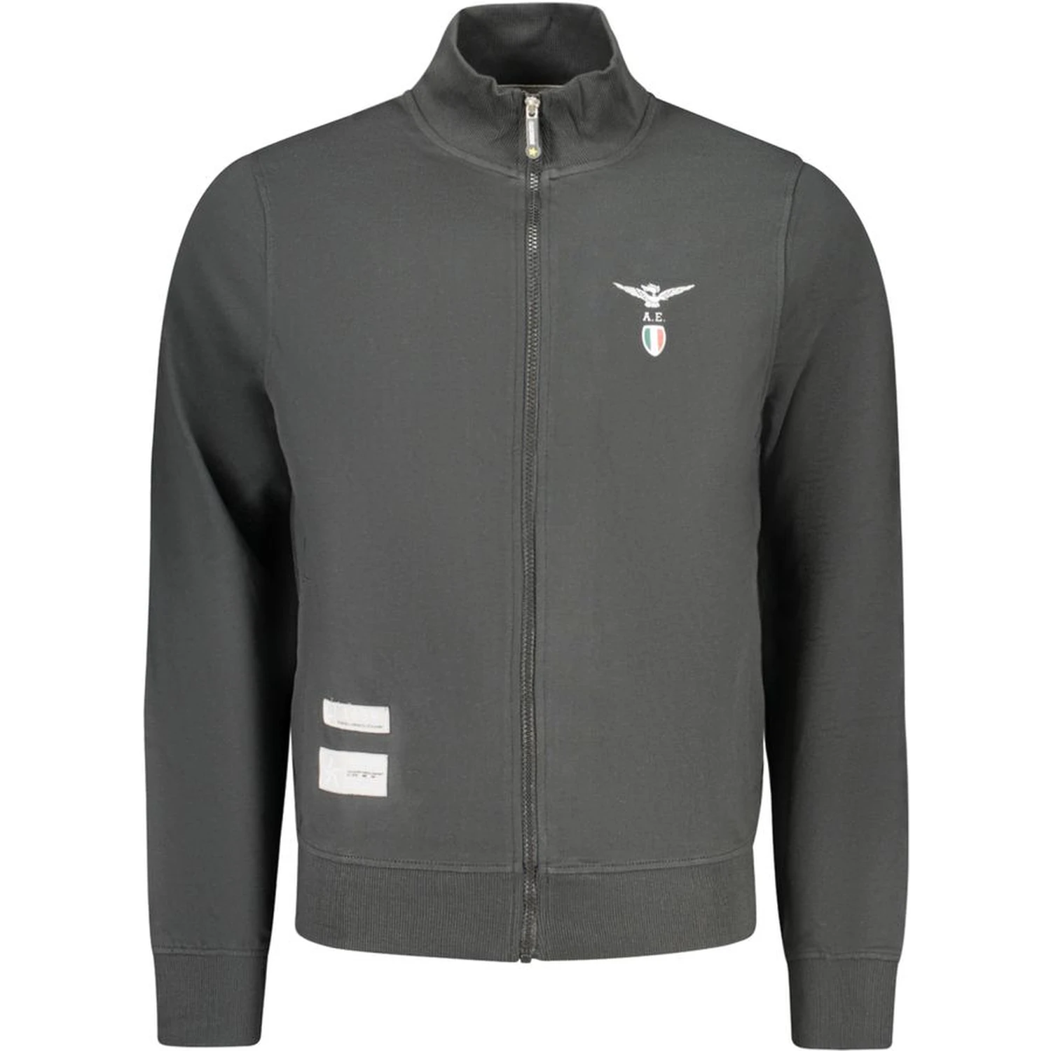 Black Cotton Men Sweatshirt