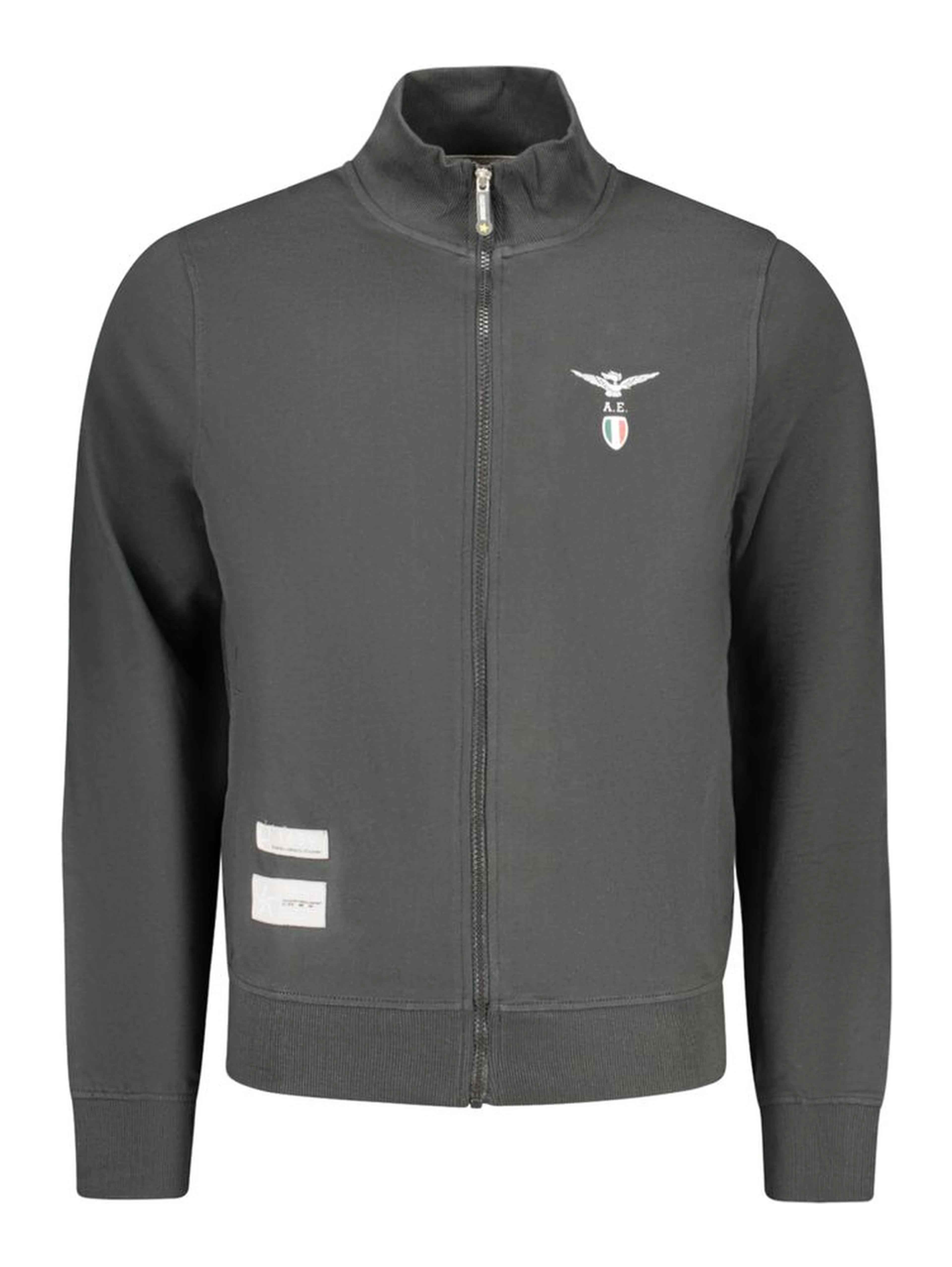 Black Cotton Men Sweatshirt
