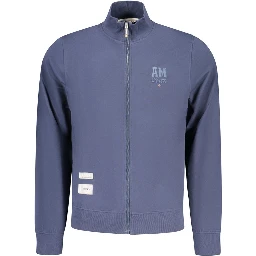 Blue Cotton Men Sweatshirt