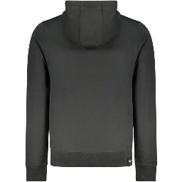 Black Cotton Mens Sweatshirt