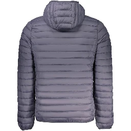 Blu Polyester Men Jacket