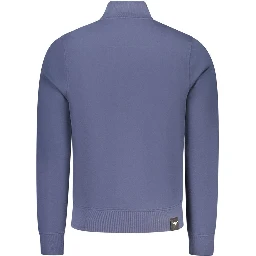 Blue Cotton Men Sweatshirt