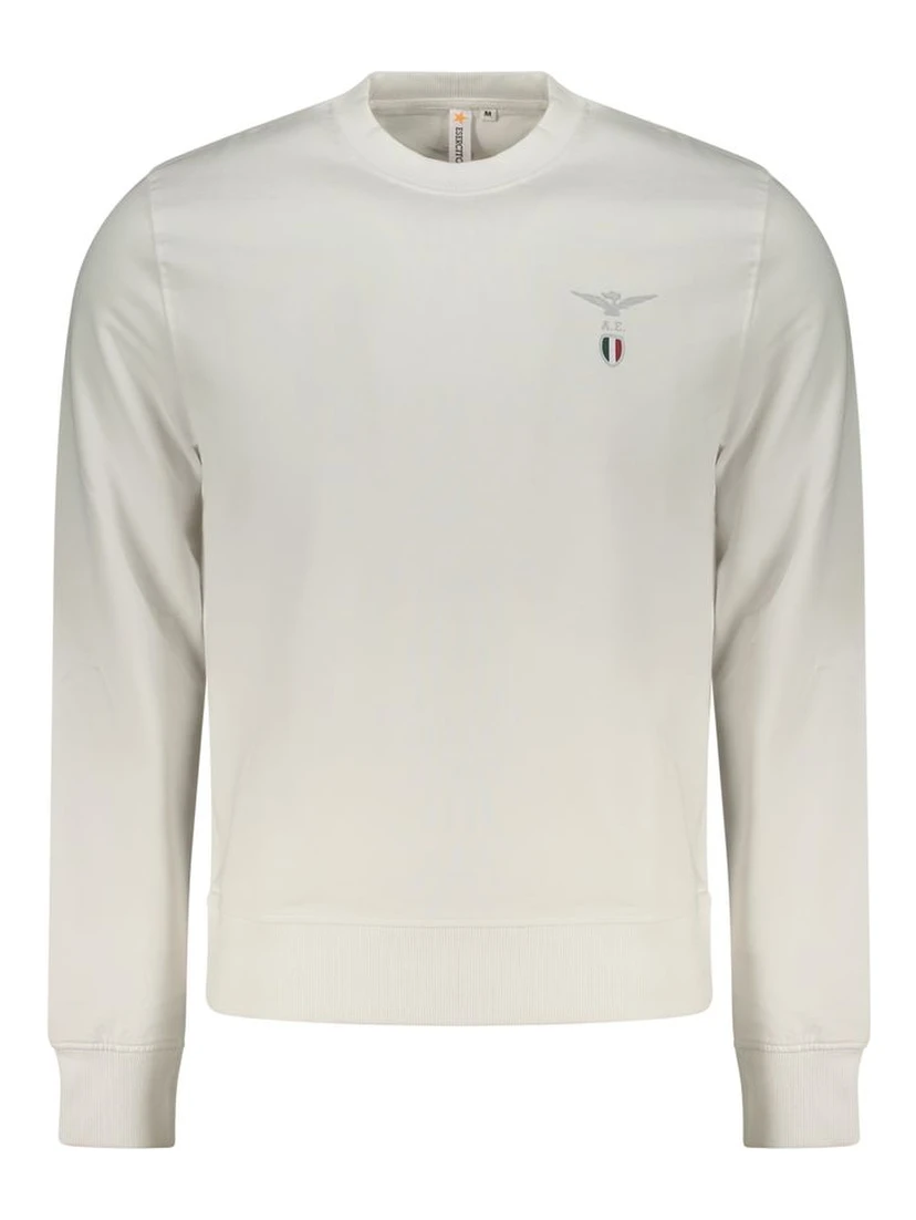 White Cotton Men's Sweatshirt