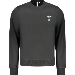 Black Cotton Mens Sweatshirt