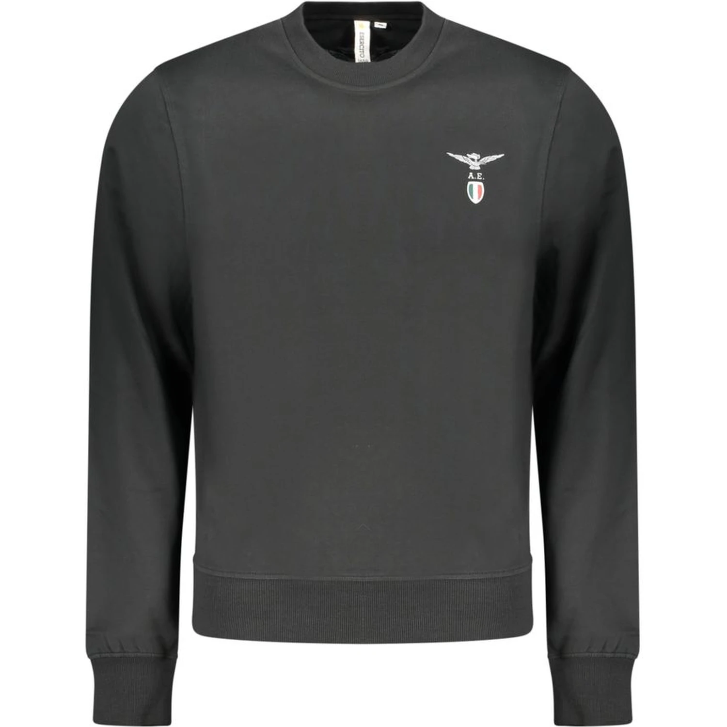 Black Cotton Mens Sweatshirt
