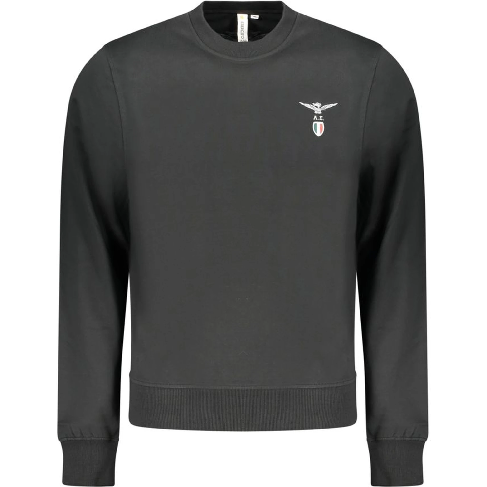 Black Cotton Mens Sweatshirt
