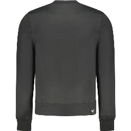 Black Cotton Mens Sweatshirt