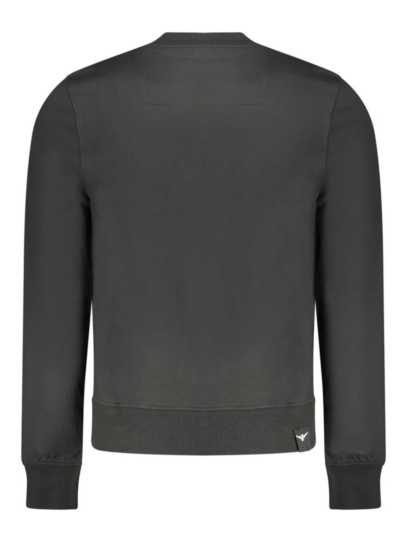 Black Cotton Mens Sweatshirt
