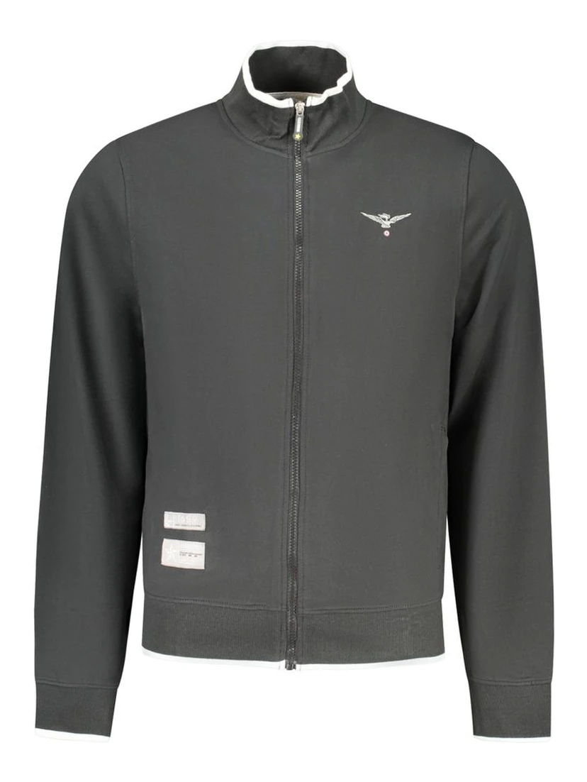 Black Cotton Mens Sweatshirt