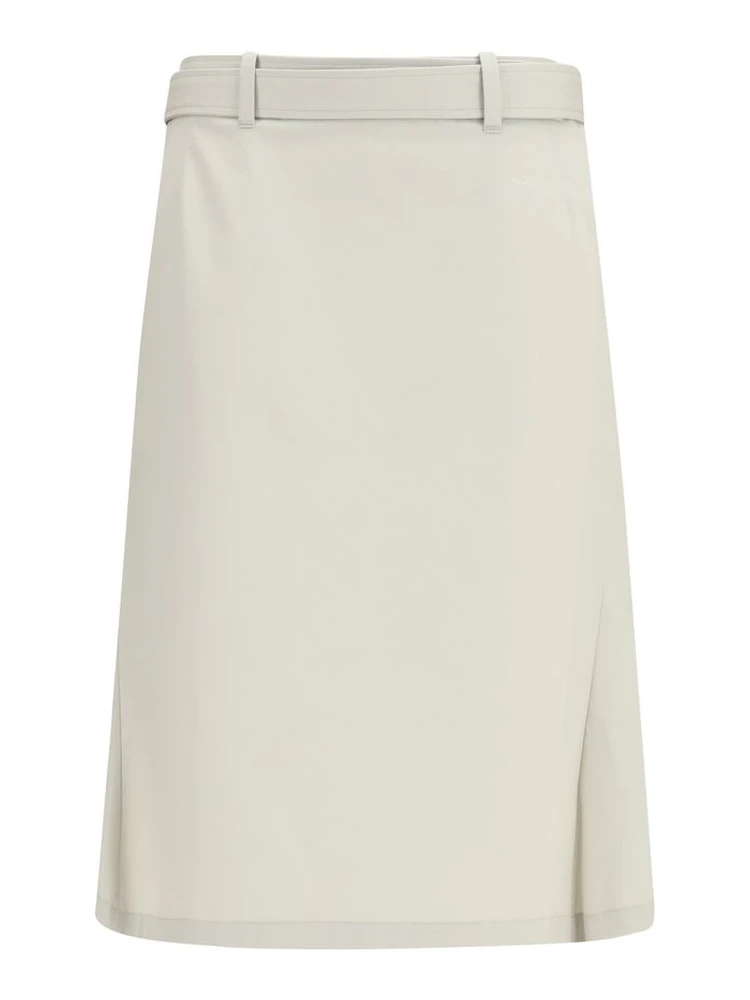 Gray Cotton Long Skirt